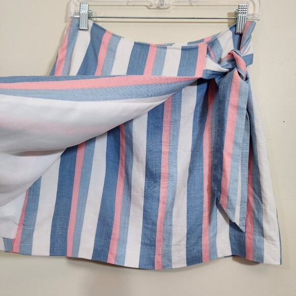 Anthropologie Finders keepers Rosetta wrap skirt striped with tie front size M - Picture 9 of 10